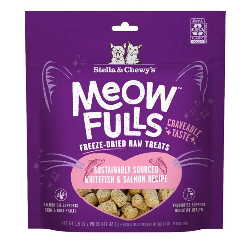 Stella &amp; Chewy&#39;s® Meowfulls Whitefish &amp; Salmon Cat Treats 1.5 OZ