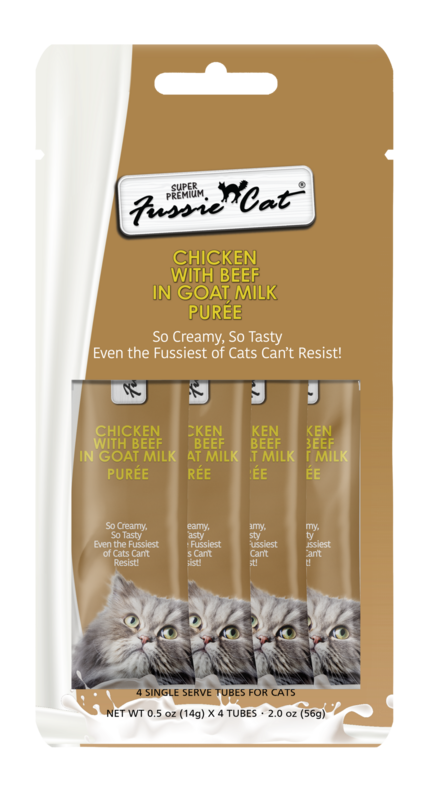 Fussie Cat® Purée Chicken Beef Goat Milk 4 PK