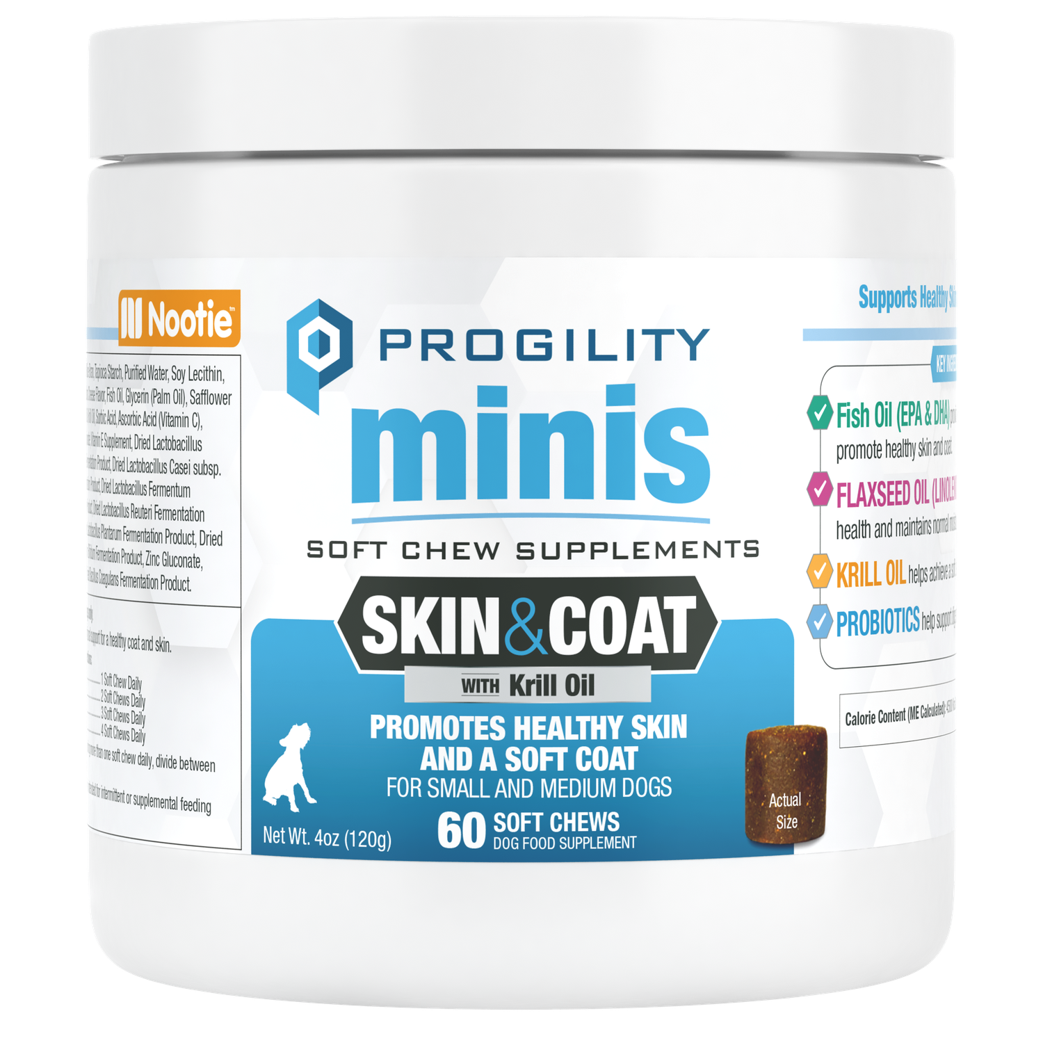 Nootie Progility Mini Skin &amp; Coat 60 Count