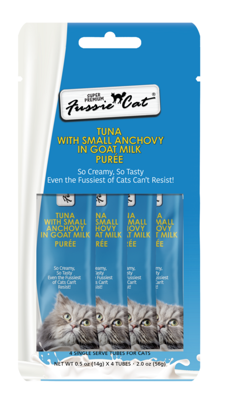 Fussie Cat® Purée Tuna w Small Anchovies Goat Milk 4 PK