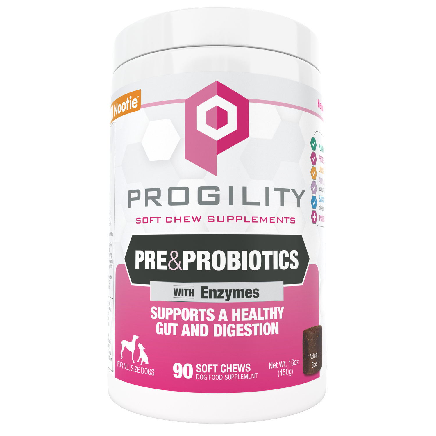 Nootie Dog Treat Progility Digestive 90 Count