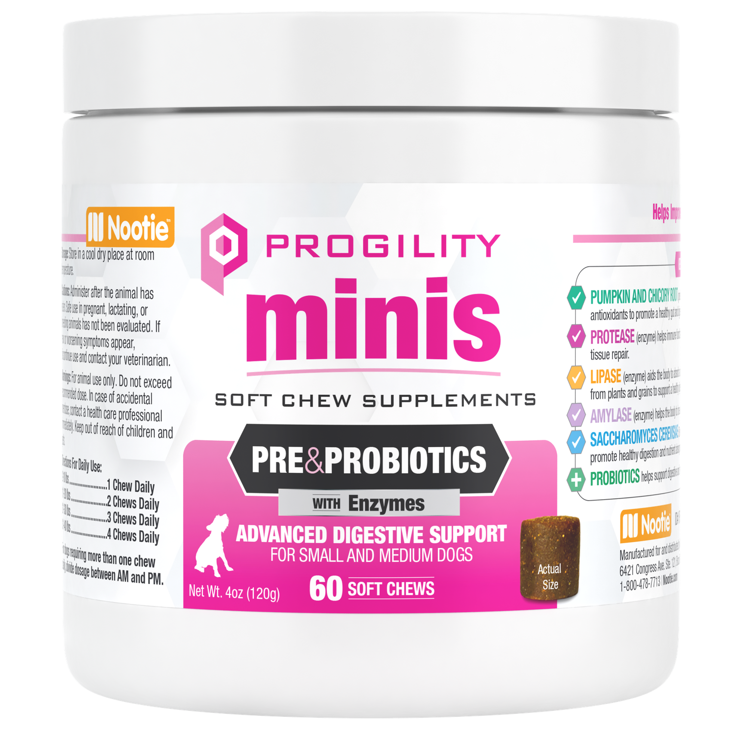 Nootie Progility Mini Digestive Aid 60 Count