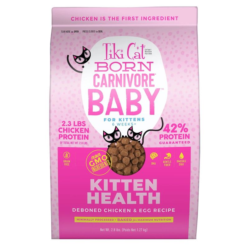 Tiki Cat Born Carnivore Chicken &amp; Egg Kitten non-GMO 6/2.8 LBS