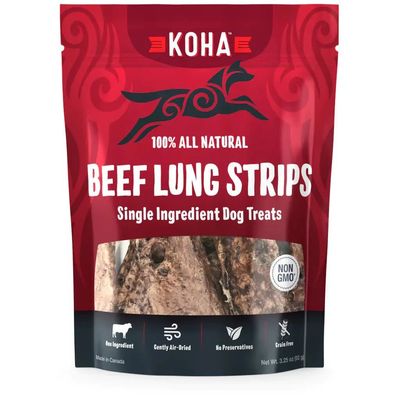 Koha Air-Dried Beef Lung Strips 3.25 oz