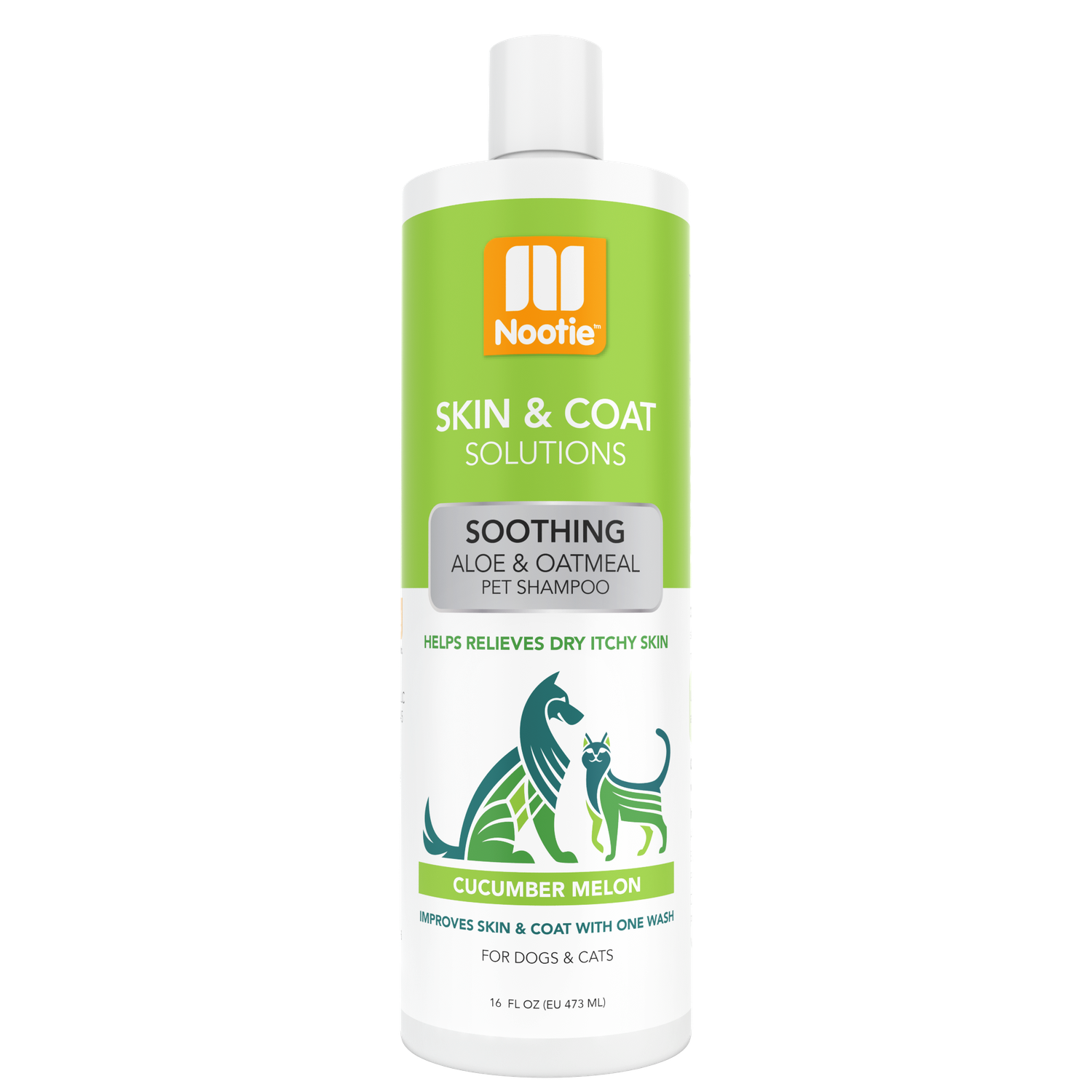Nootie Shampoo Soothing Aloe Oatmeal Cucumber Melon 16 oz