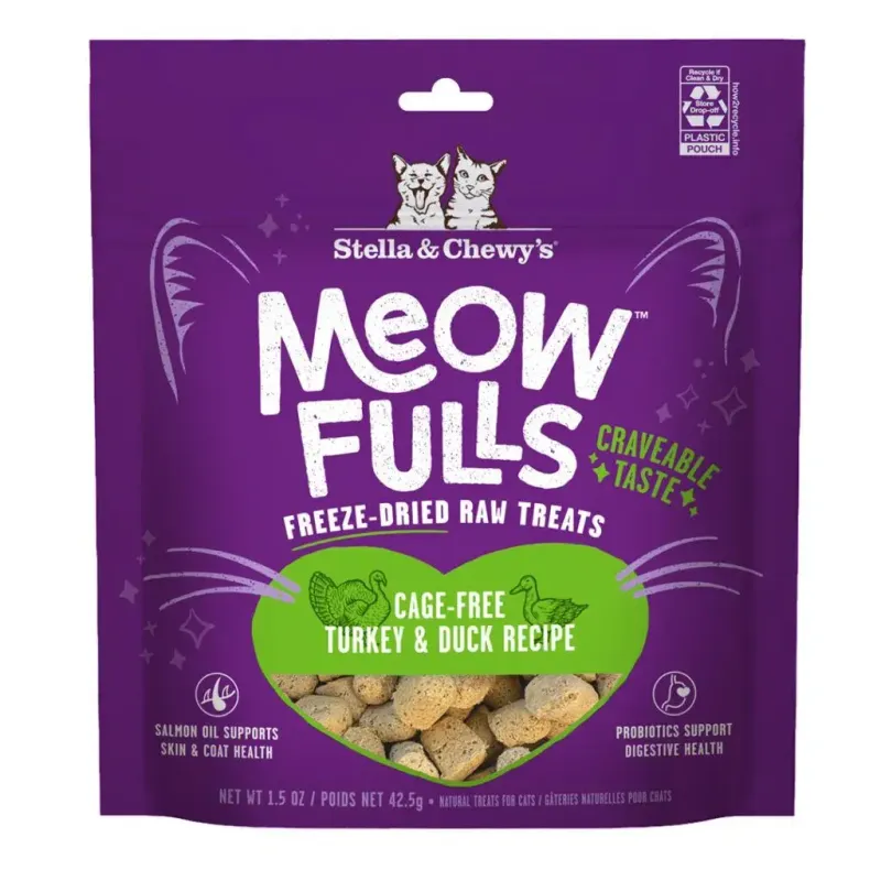 Stella &amp; Chewy&#39;s® Meowfulls Turkey &amp; Duck Cat Treats 1.5 OZ
