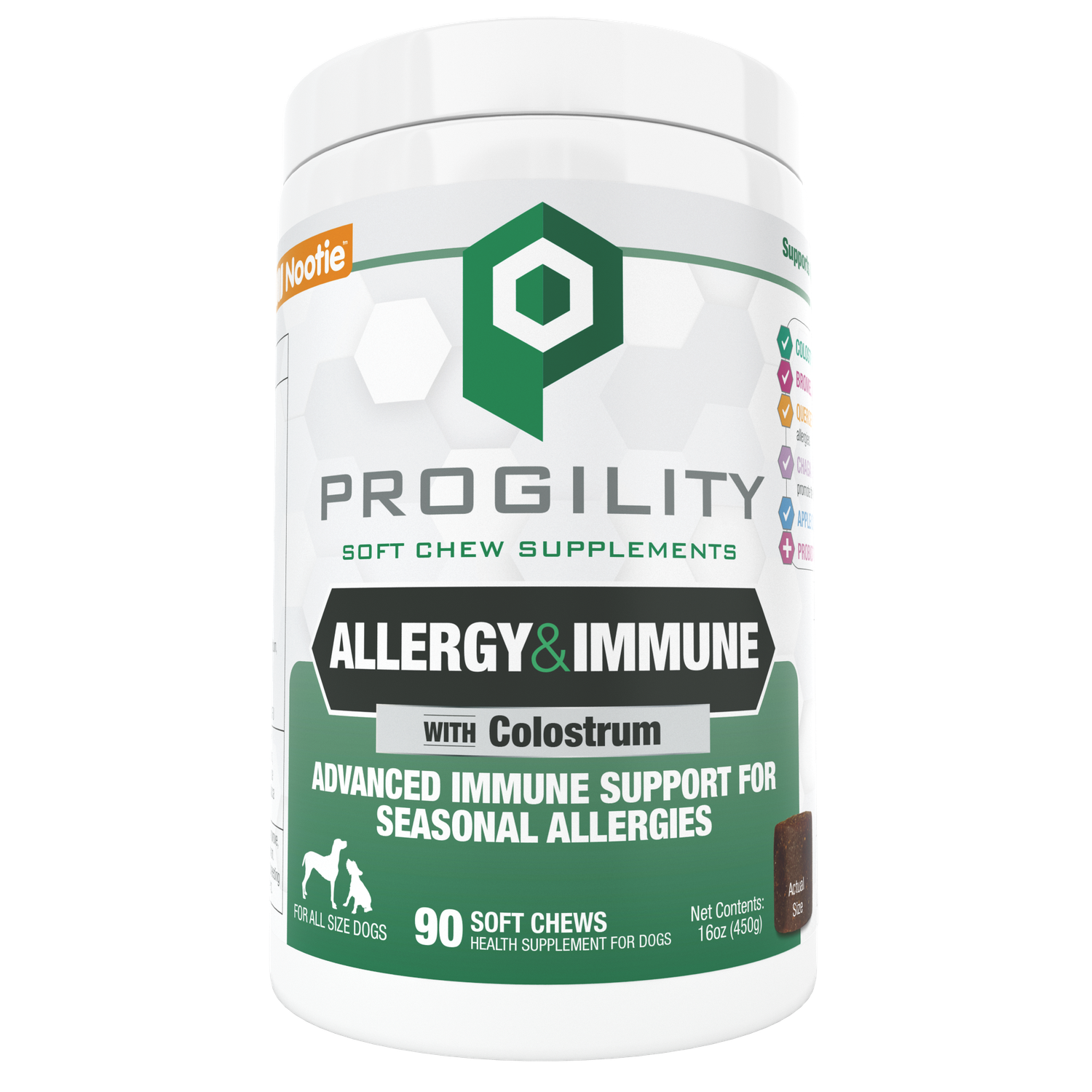 Nootie Dog Treat Progility Allergy Immune 90 Count
