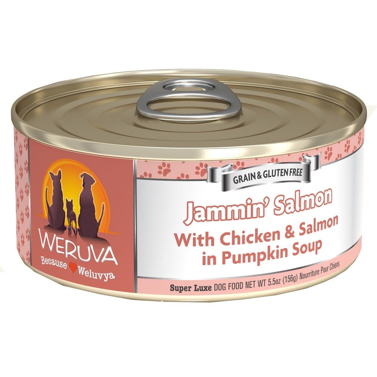 Weruva Jammin’ Salmon with Chicken &amp; Salmon in Pumpkin Soup, Size: 5.5 OZ