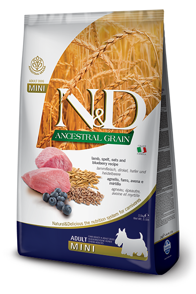 Farmina ANCESTRAL GRAIN Lamb &amp; Blueberry Mini Adult, Size: 5.5 LB