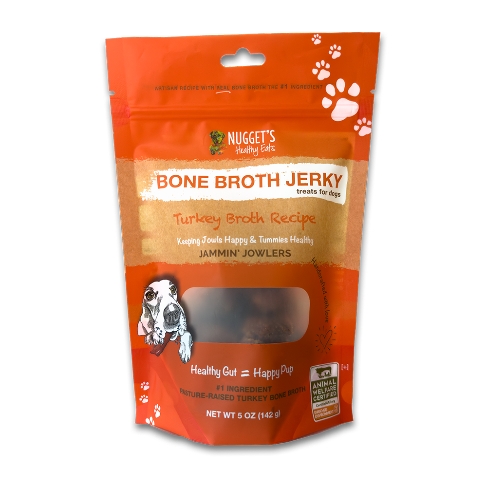 Nugget&#39;s Healthy Eats Jammin&#39; Jowlers Bone Broth Jerky Treats 5-oz, Size: Turkey