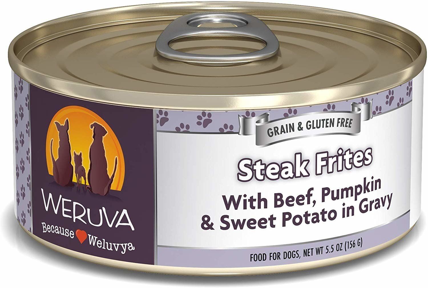 Weruva Steak Frites with Beef, Pumpkin &amp; Sweet Potato in Gravy, Size: 5.5 OZ