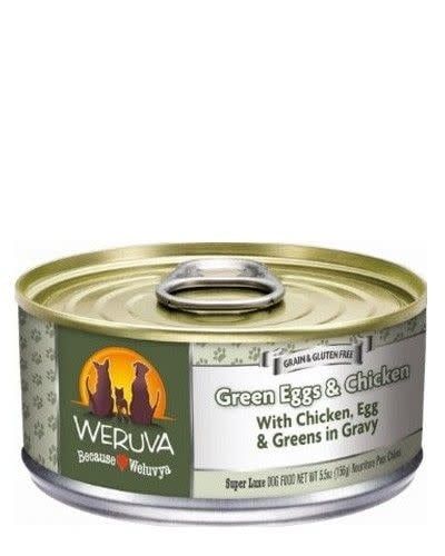 Weruva Green Eggs &amp; Chicken with Chicken, Pumpkin, Greens &amp; Egg in Gravy, Size: 5.5 OZ