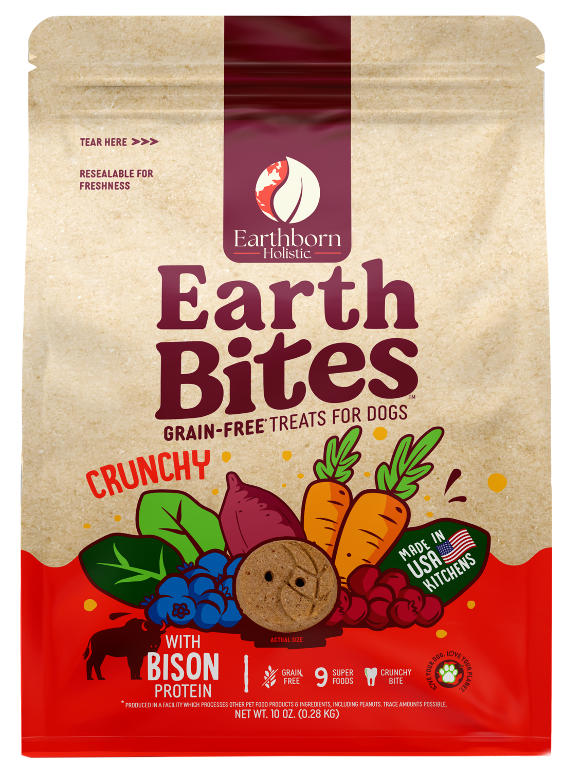 Earthborn Holistic® EarthBites™ Biscuits Bison, Size: 10 OZ