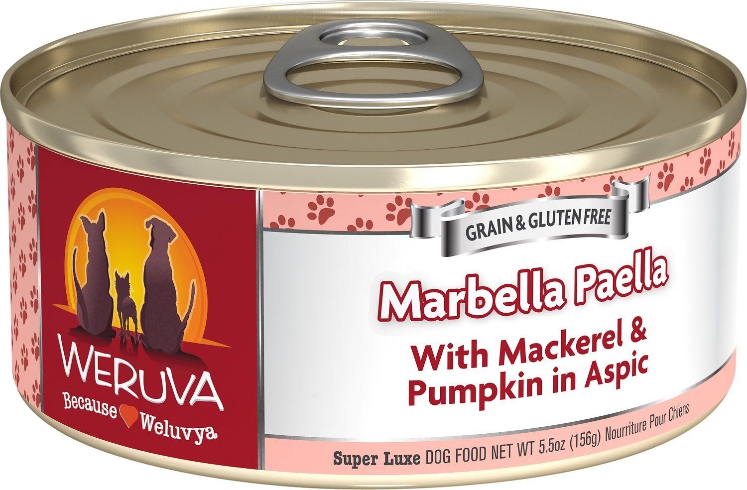 Weruva Marbella Paella with Mackerel &amp; Pumpkin in Aspic, Size: 5.5 OZ