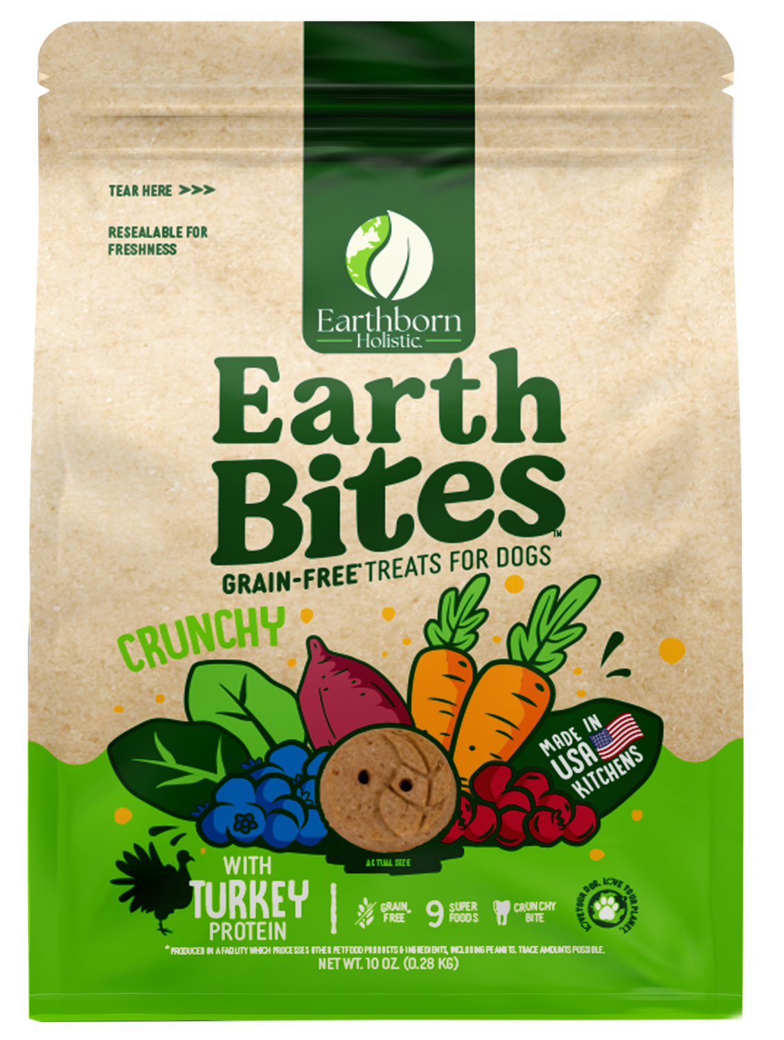 Earthborn Holistic® EarthBites™ Biscuits Turkey, Size: 10 OZ