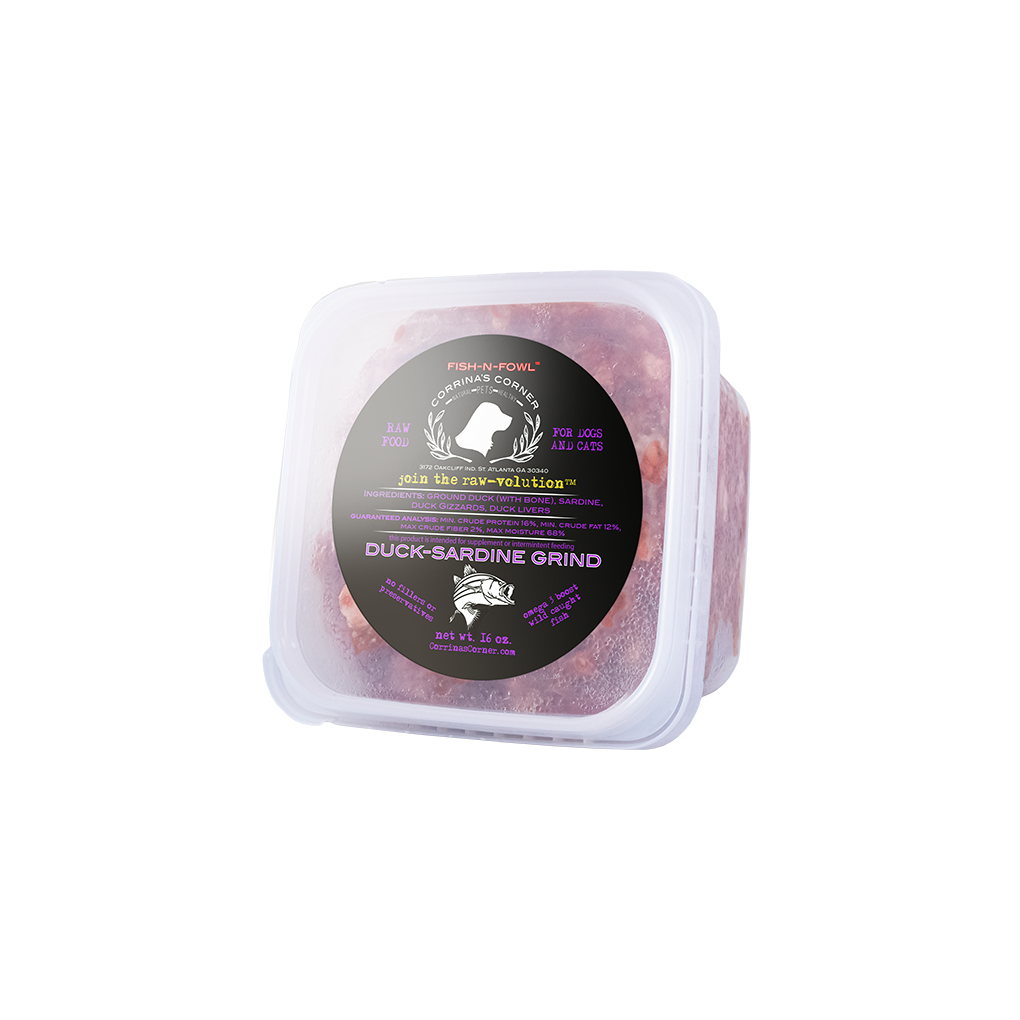 Corrina&#39;s Corner Duck Sardine Grind, Size: 1 LB