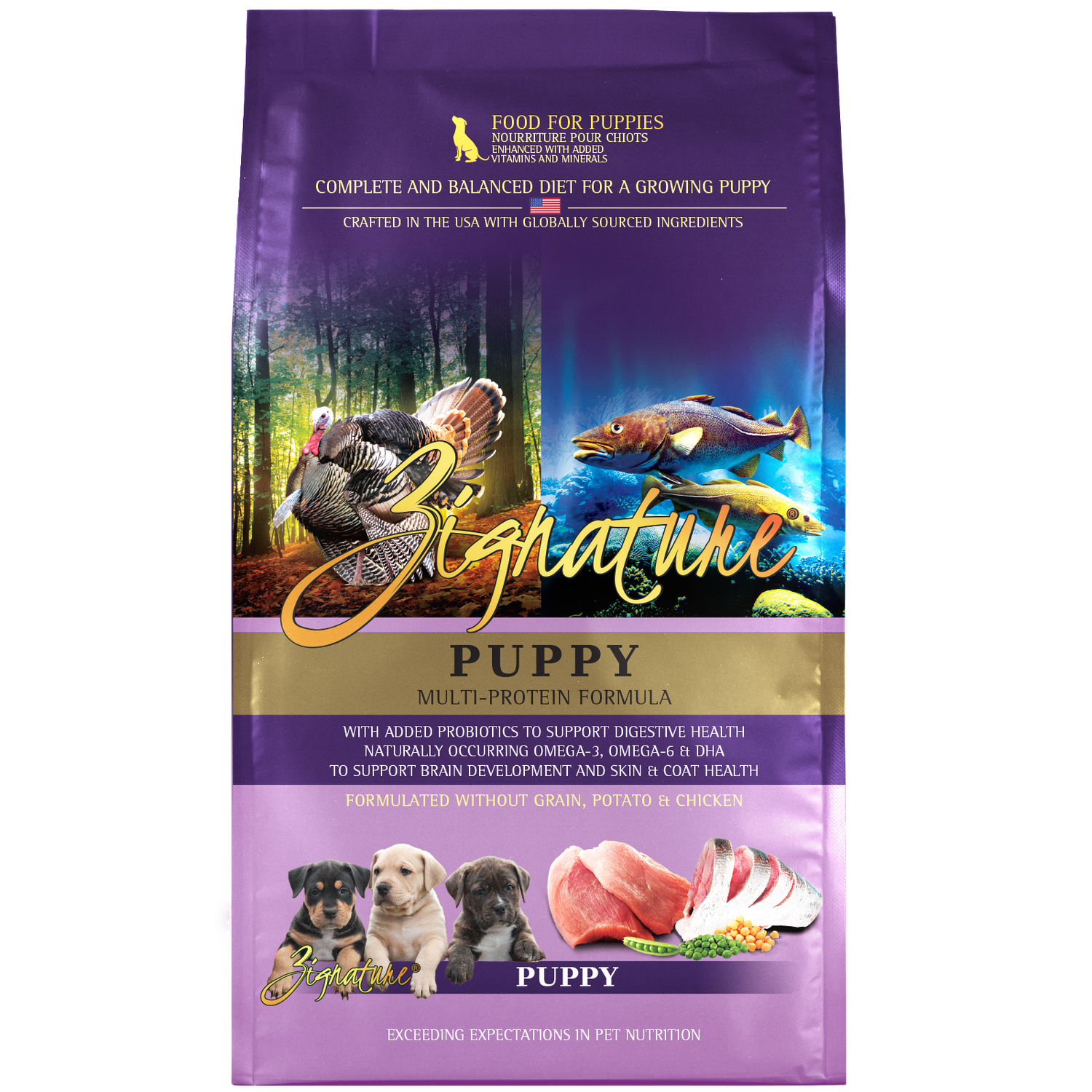 Zignature® Puppy Multi-Protein Formula, Size: 4 LBS