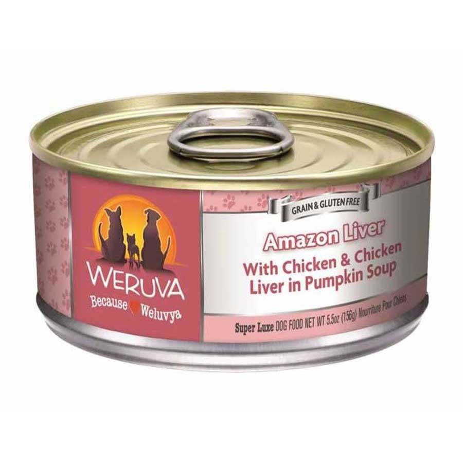 Weruva Amazon Liver with Chicken &amp; Chicken Liver in Pumpkin Soup, Size: 5.5 OZ