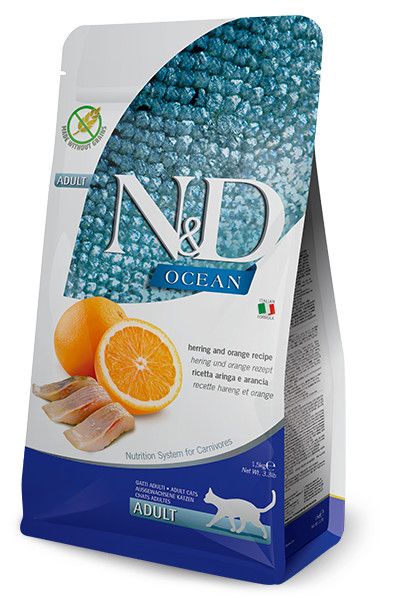 Farmina Cat OCEAN GF Herring &amp; Orange , Size: 3.3 LBS