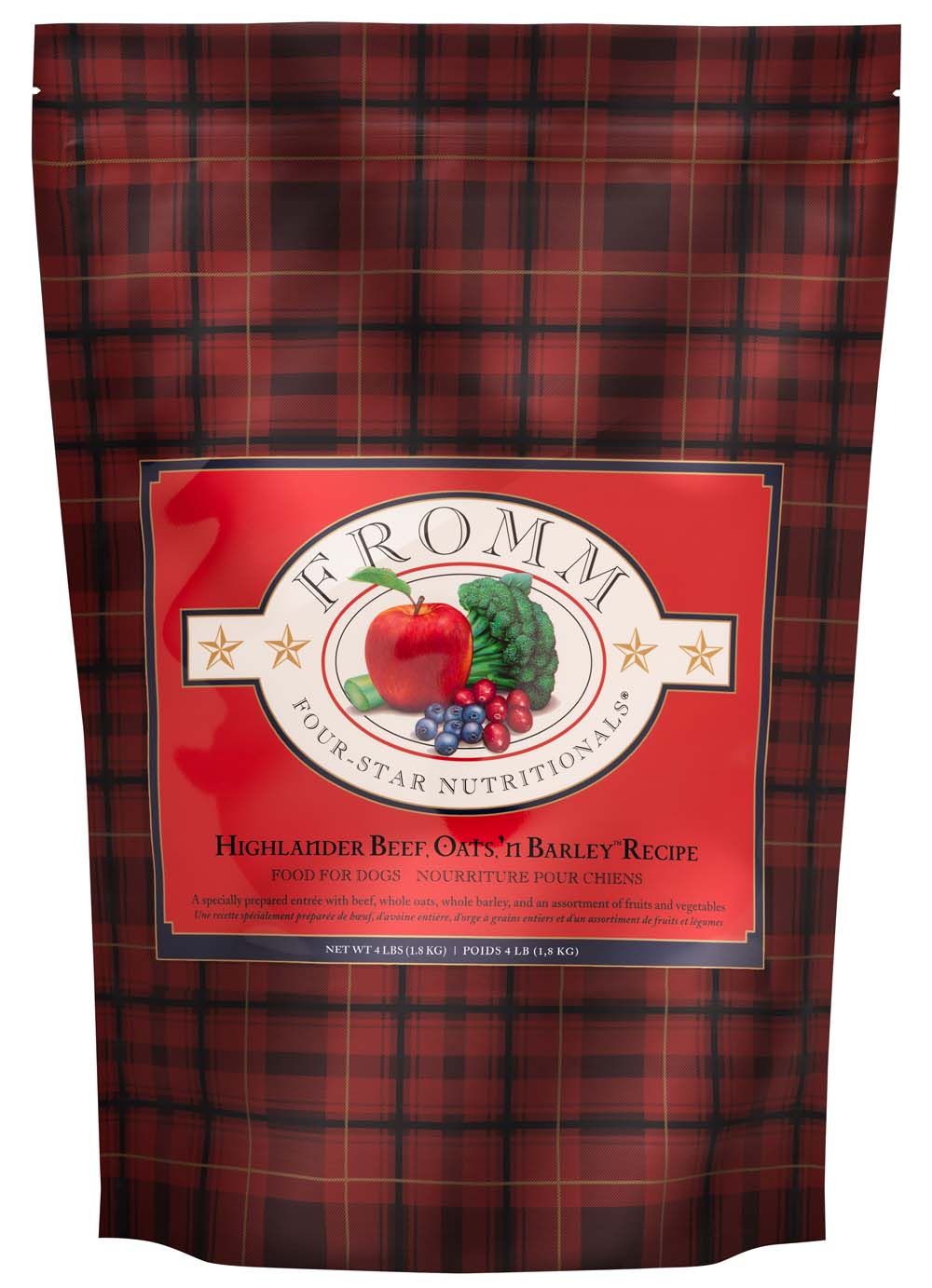 Fromm 4 Star Highlander Beef, Oats, &#39;n Barley® - Grain In, Size: 4 LBS