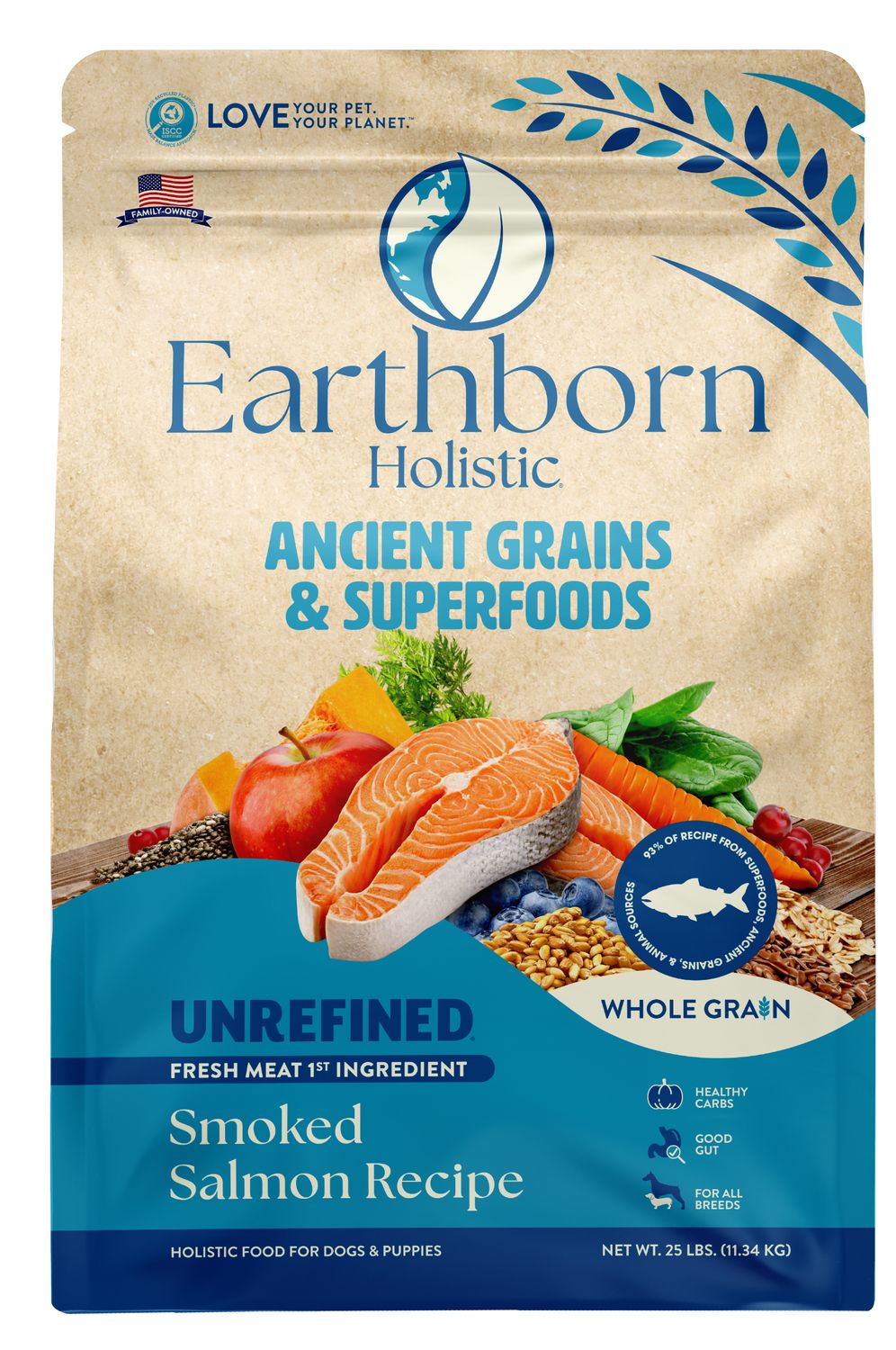 Earthborn Holistic® Unrefined™ Smoked Salmon, Size: 25 LB