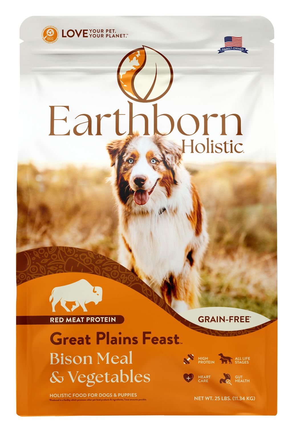 Earthborn Holistic® Great Plains Feast™  Bison Meal &amp; Vegetables Grain-Free, Size: 25 LB