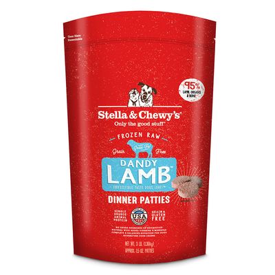 Stella &amp; Chewy&#39;s® Dandy Lamb Frozen Raw Dinner Patties For Dogs