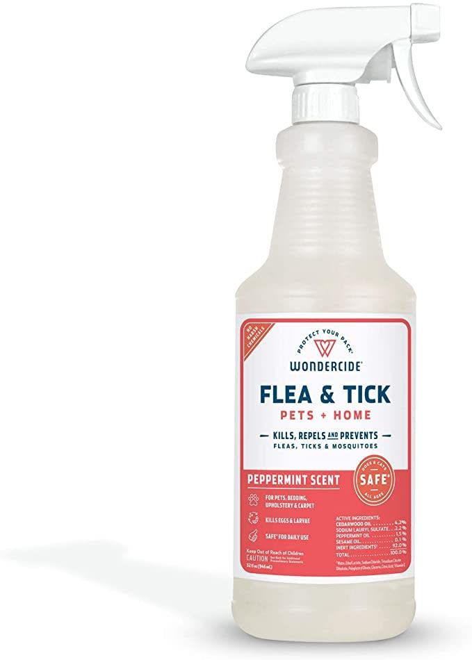 Wondercide Peppermint Flea &amp; Tick Spray for Pets + Home with Natural Essential Oils