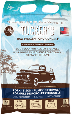 Tucker’s Raw Frozen Pork Bison &amp; Pumpkin 6 LB