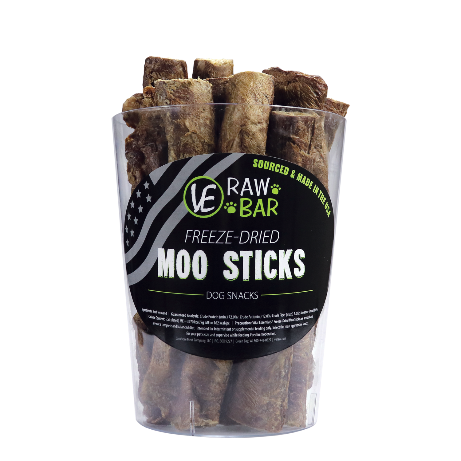 Vital Essentials® Raw Bar Freeze-Dried Moo Stick - Beef Esophagus - Single