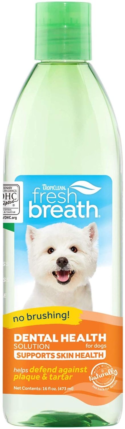 TropiClean Oral Care Water Additive Plus Skin &amp; Coat for Pets, 16oz