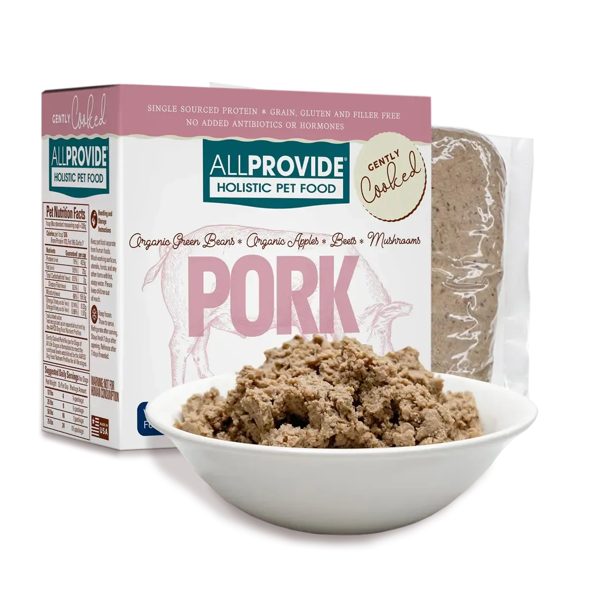 All Provide Frozen Gently Cooked Pork 2lb