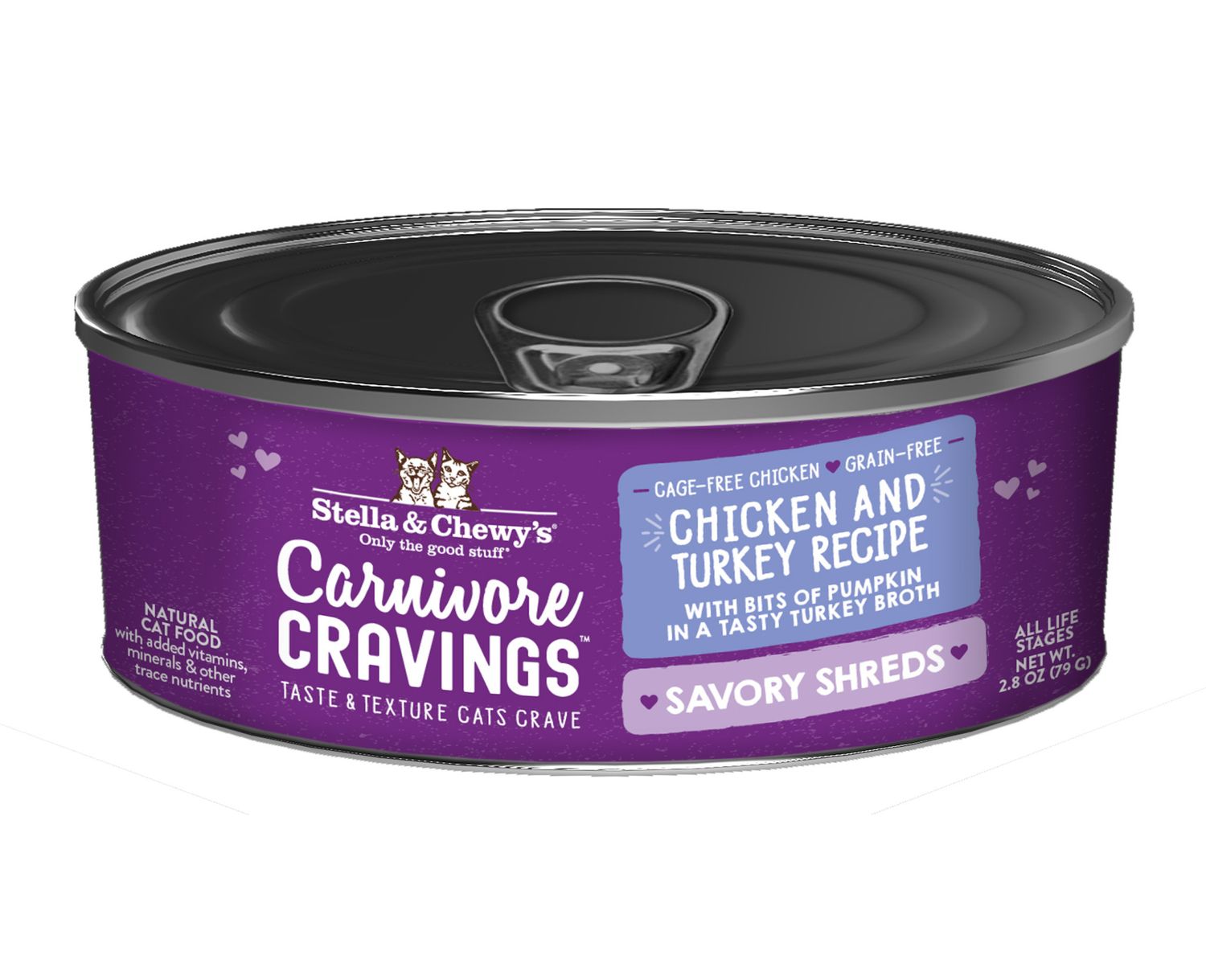 Stella &amp; Chewy&#39;s® Cat Wet Carnivore Cravings Shreds Chicken &amp; Turkey 2.8 oz
