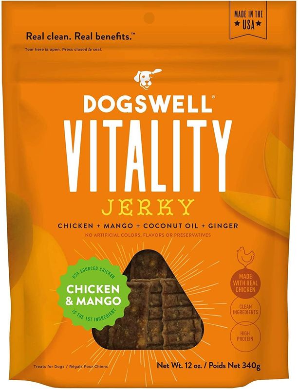 Dogswell Jerky Vitality Chicken &amp; Mango 12 oz