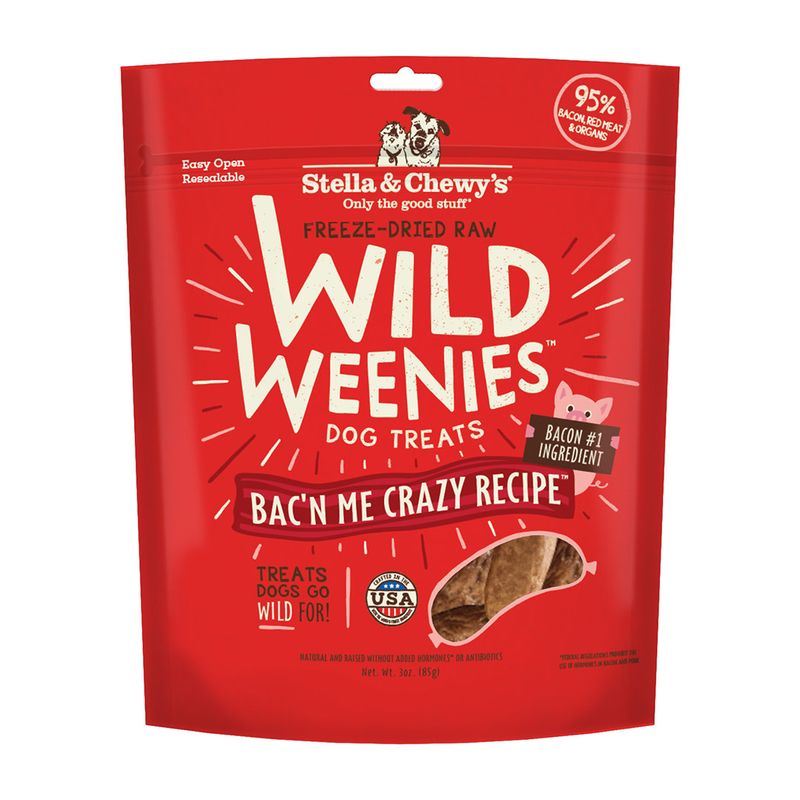 Stella &amp; Chewy&#39;s® Freeze Dried Wild Weenies Bac&#39;n Me Crazy 3 oz
