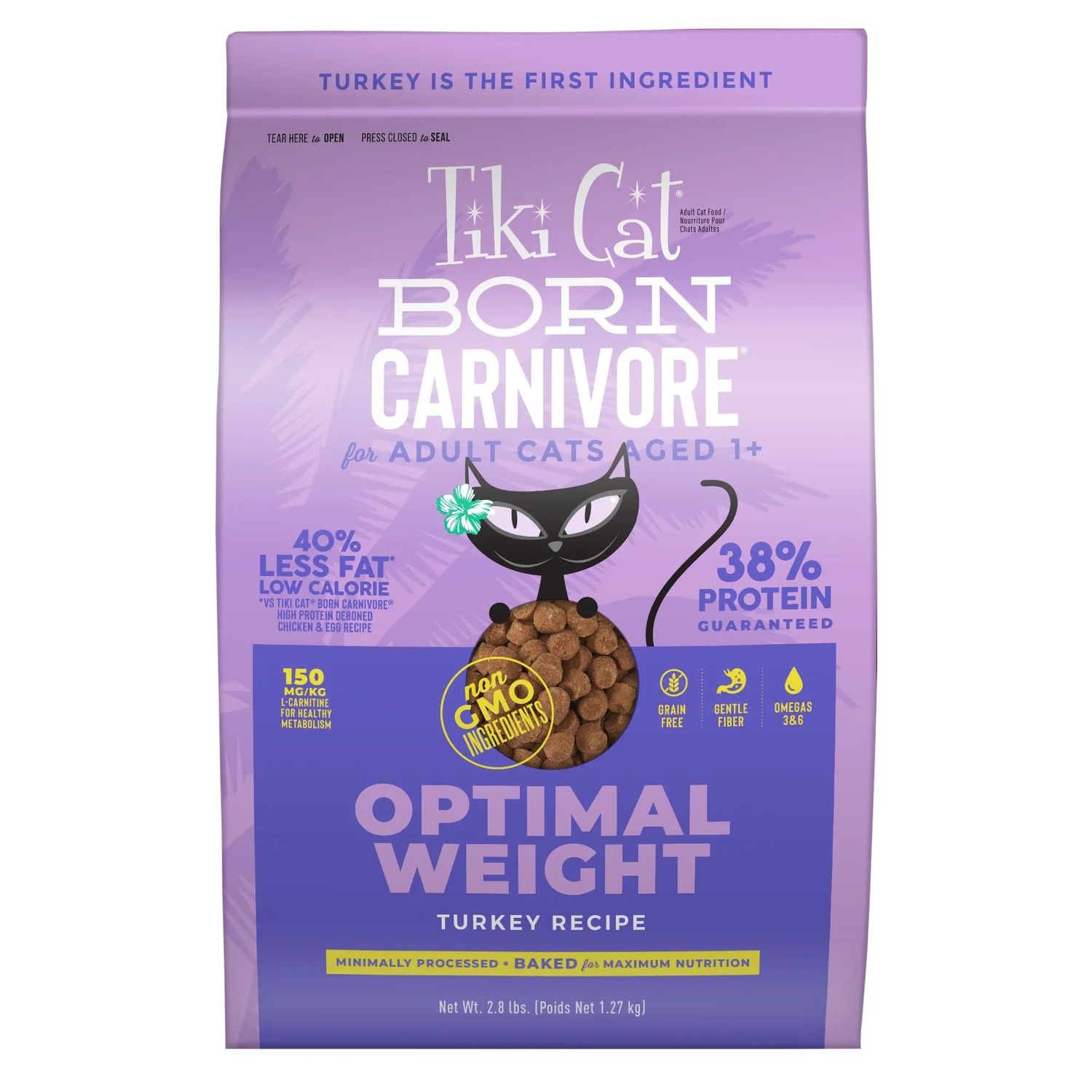 Tiki Cat Born Carnivore Turkey Light non-GMO 2.8 LBS