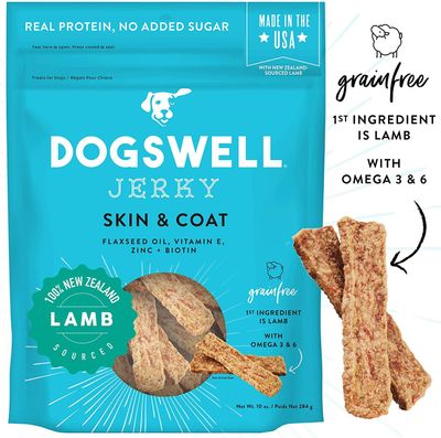 Dogswell Jerky Skin &amp; Coat Lamb 10 oz