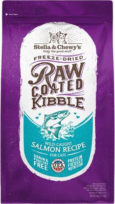 Stella &amp; Chewy&#39;s® Cat Grain Free Freeze-Dried Raw Coated Kibble Wild-Caught Salmon 10lbs