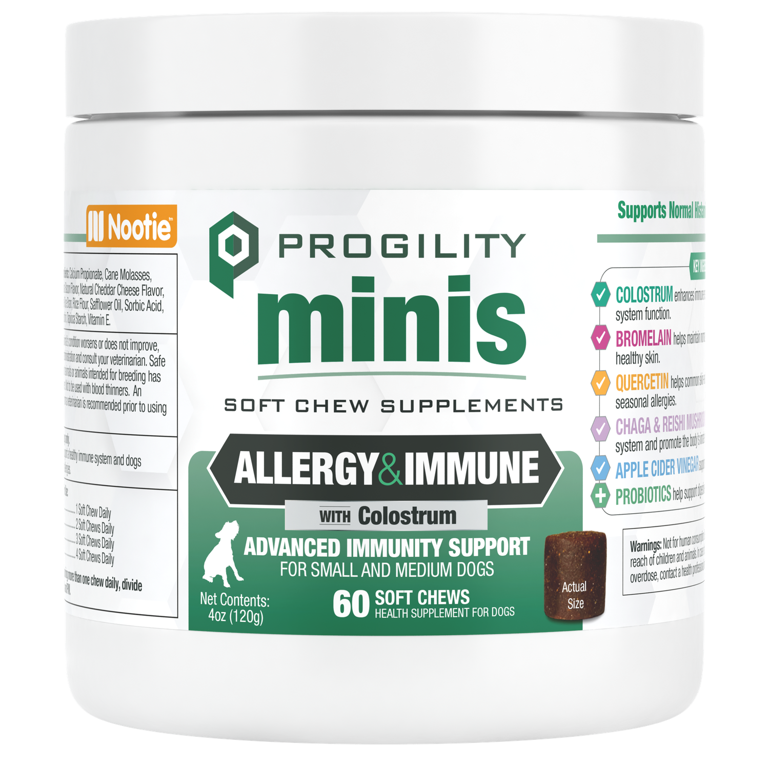 Nootie Progility Mini Allergy Immune 60 Count