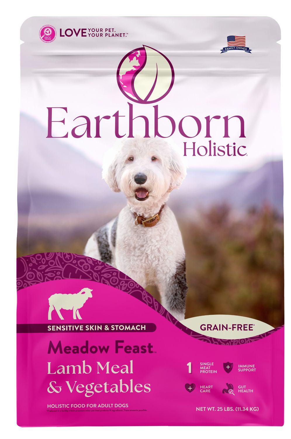 Earthborn Holistic® Meadow Feast™ Lamb Meal &amp; Vegetables Grain-Free, Size: 25 LB