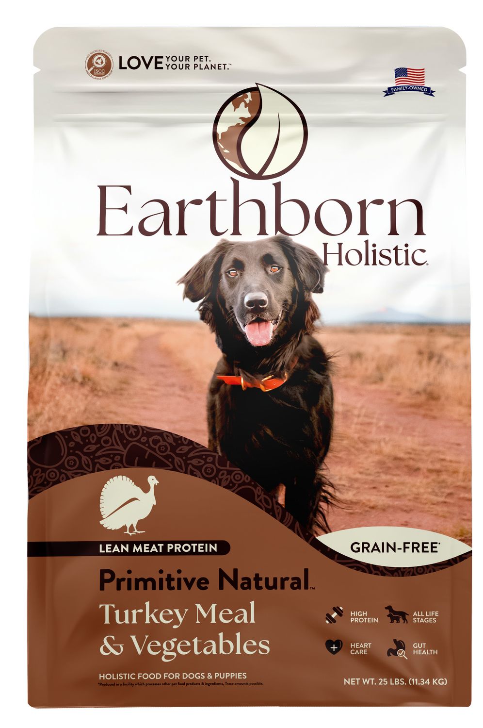 Earthborn Holistic® Primitive Natural™ Turkey Meal &amp; Vegetables Grain-Free, Size: 25 LB
