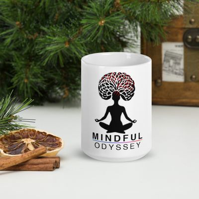 White glossy mug