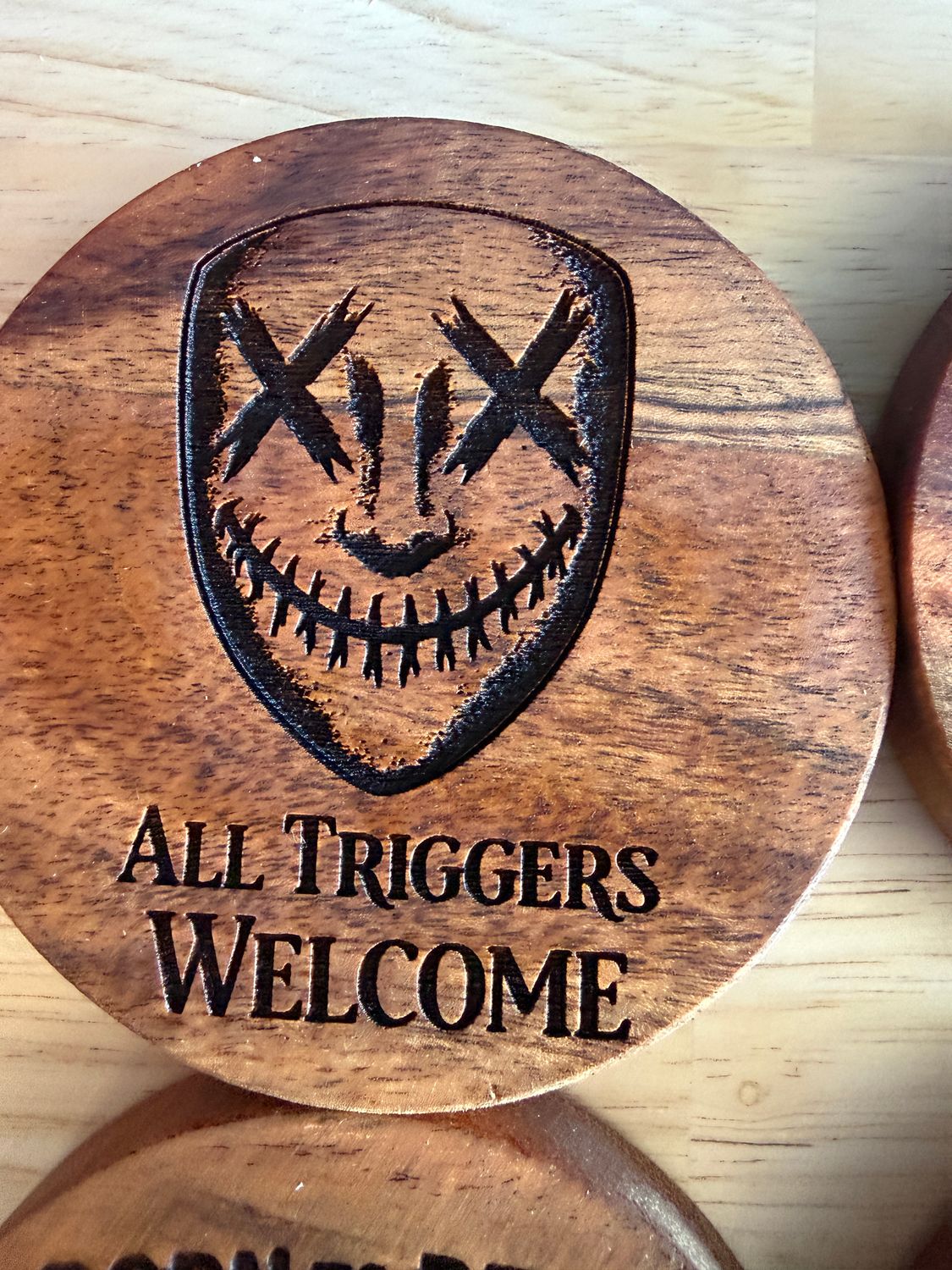 Timber Coaster - Sets Of Four- Customised - 10cm