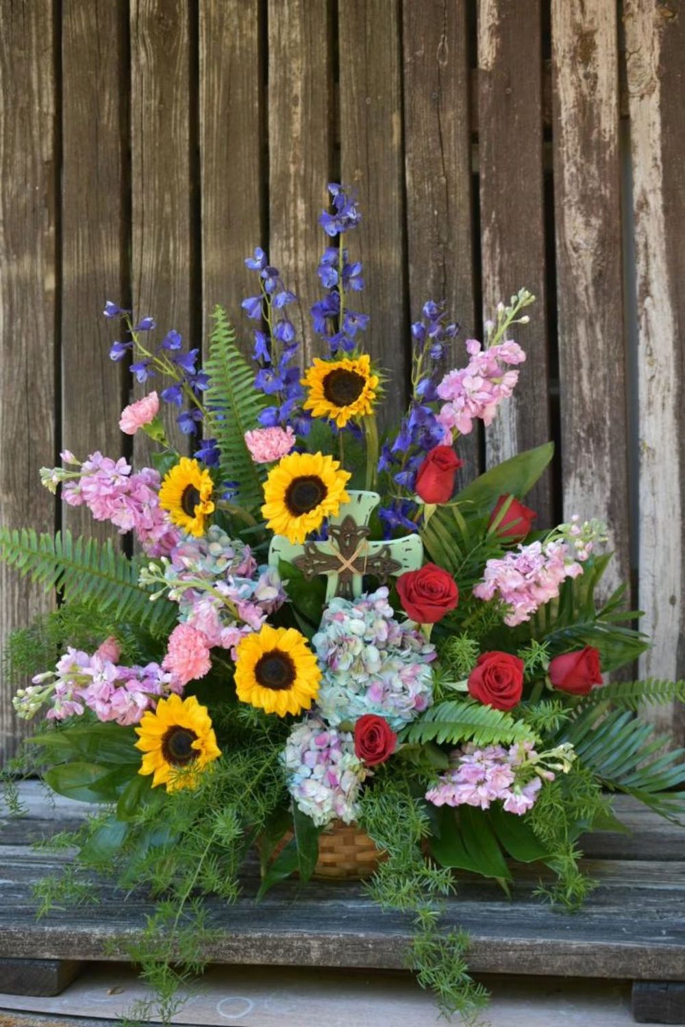 Colorful Funeral Basket