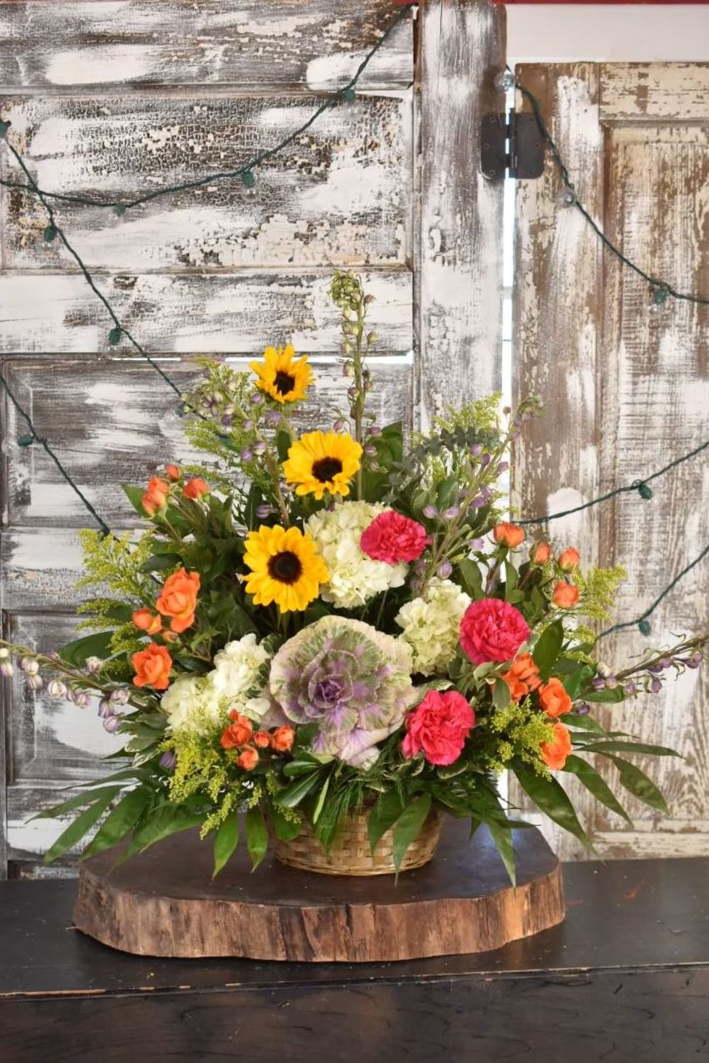 Bright Funeral Basket