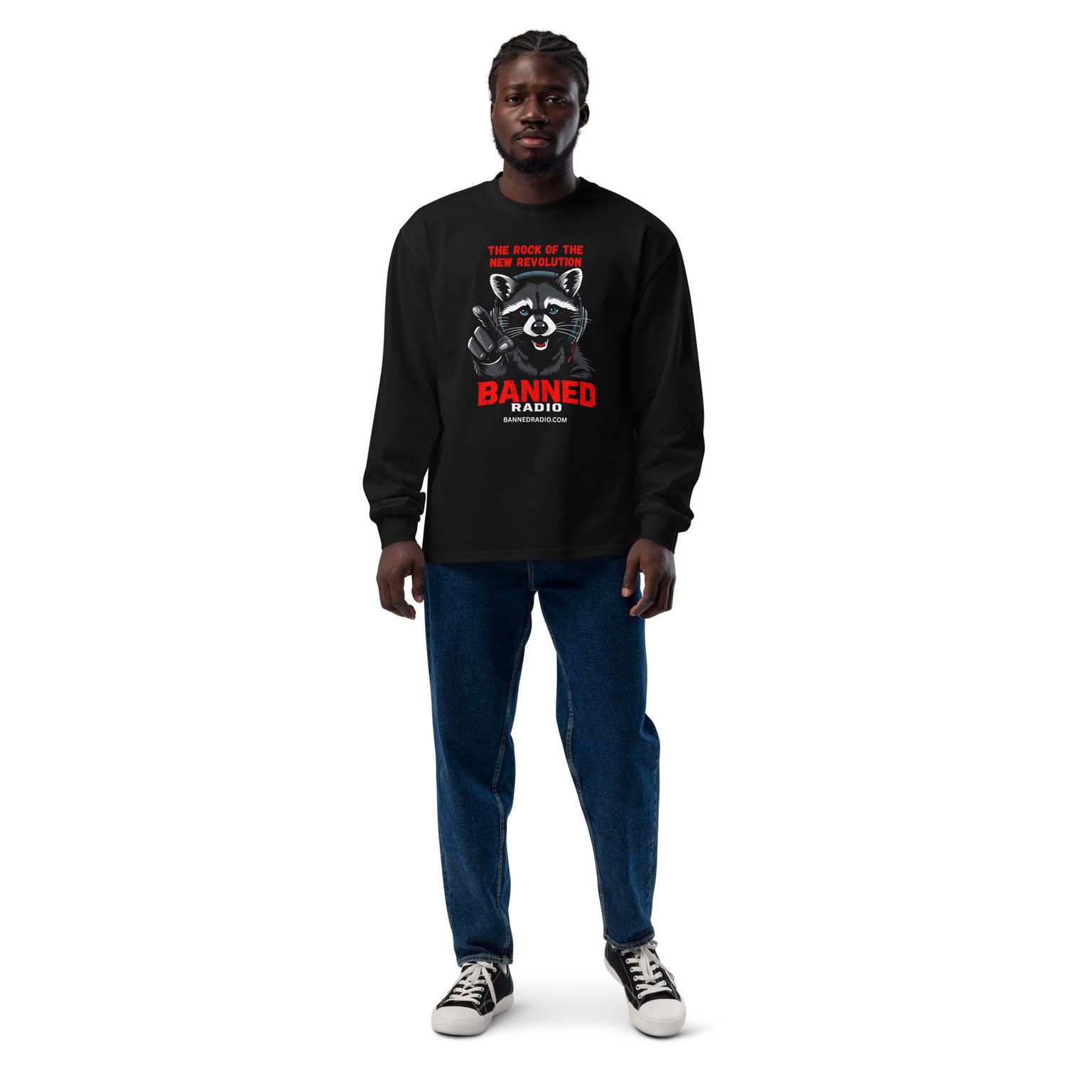 BANNED RADIO Premium heavyweight long sleeve shirt