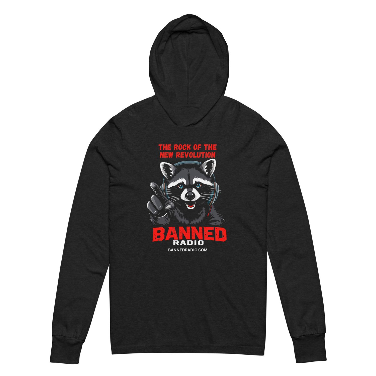 BANNED RADIO Hooded long-sleeve tee