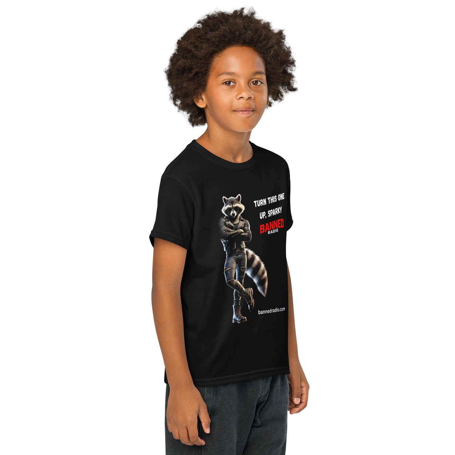 BANNED RADIO Turn this one up, Sparky Youth t-shirt