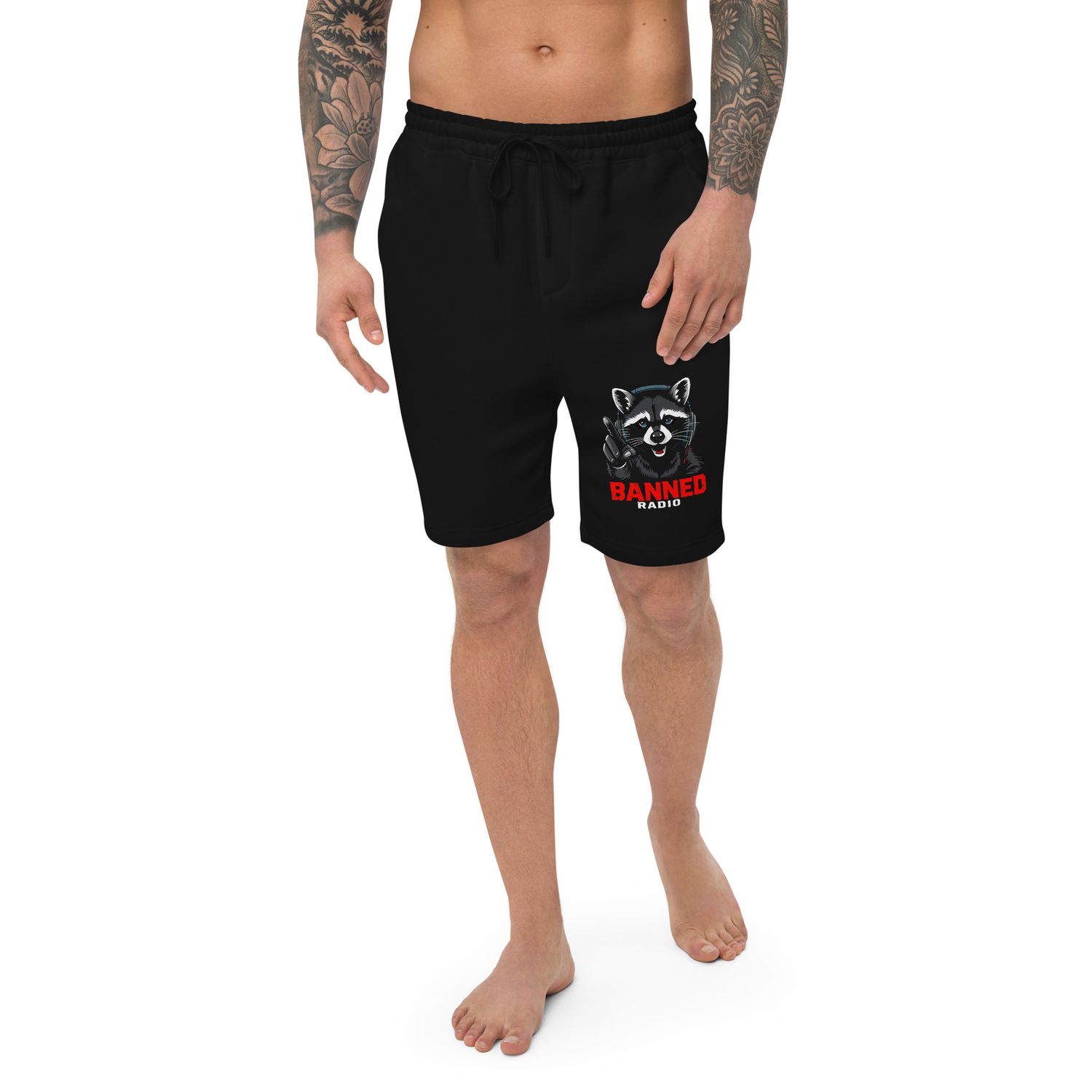 BANNED RADIO Men's fleece shorts