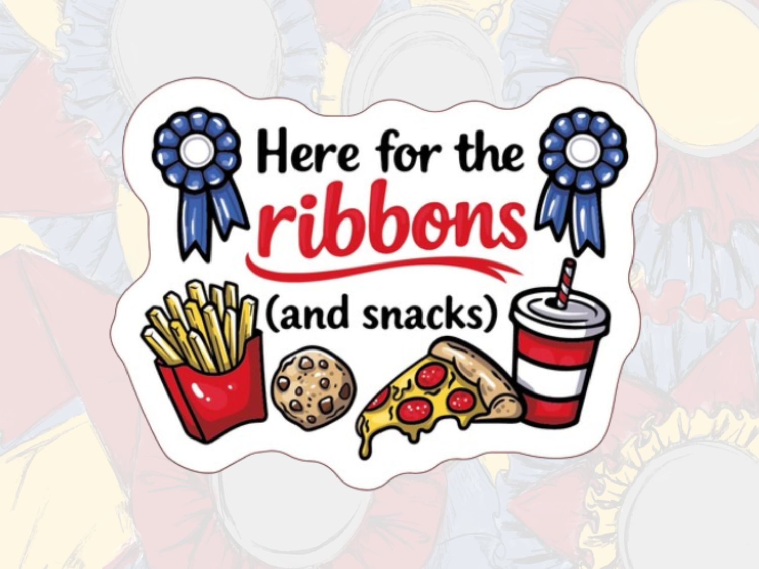 Ribbons and Snacks Sticker